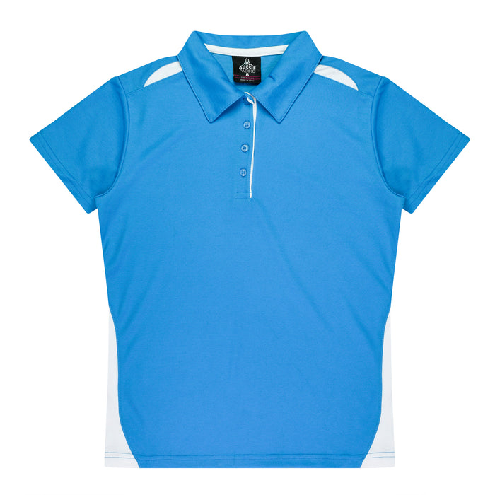 Paterson Lady Polos - PACIFIC BLUE/WHITE