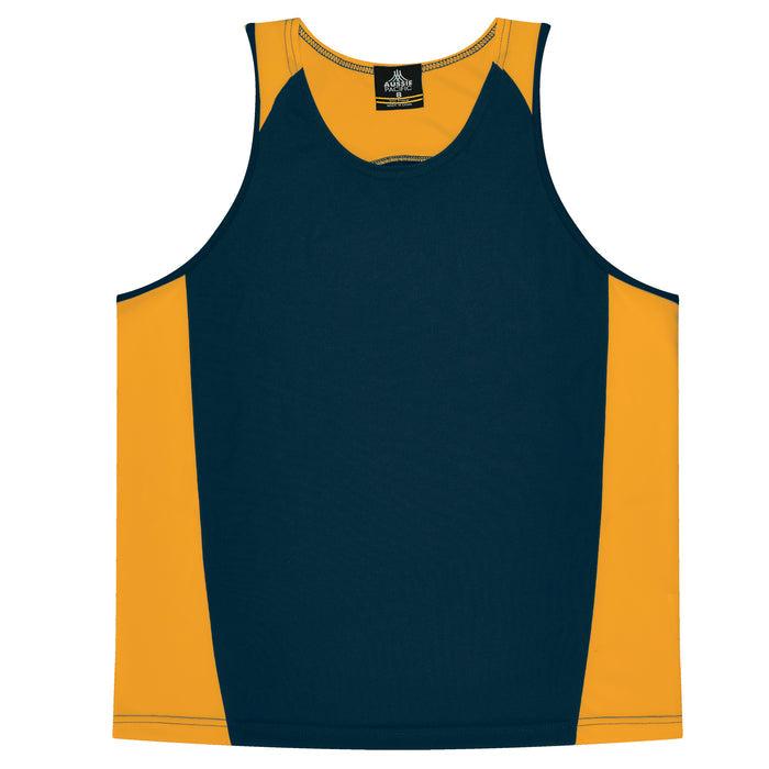 Premier Kids Singlets - NAVY/GOLD