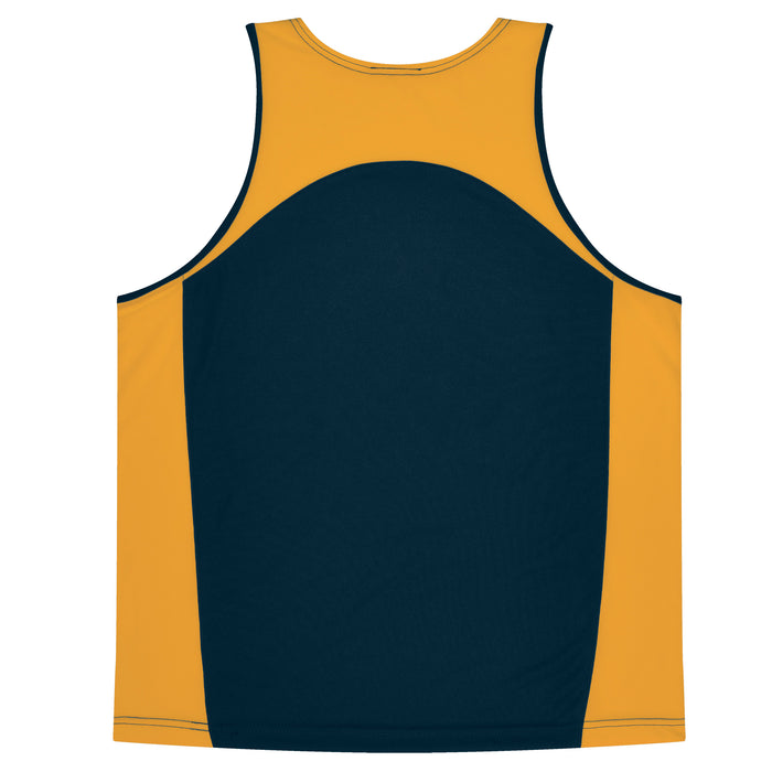Premier Kids Singlets - NAVY/GOLD