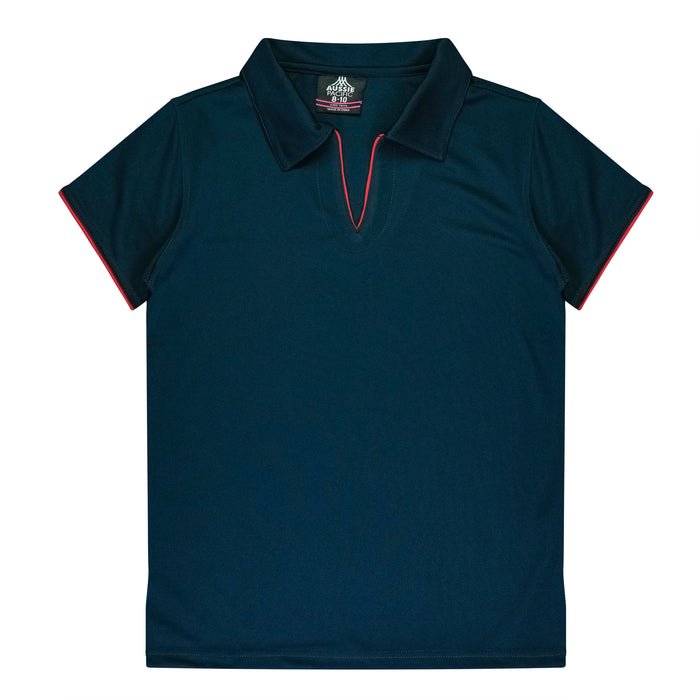 Yarra Lady Polos - NAVY/RED