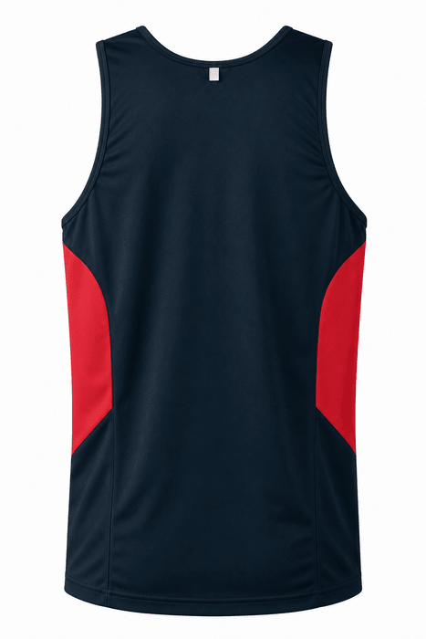 Tasman Mens Singlets - NAVY/RED