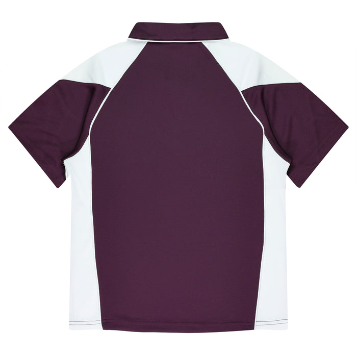 Premier Lady Polos - BURGUNDY/WHITE