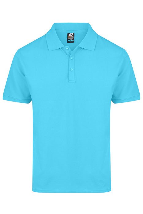 Claremont Mens Polos - CYAN
