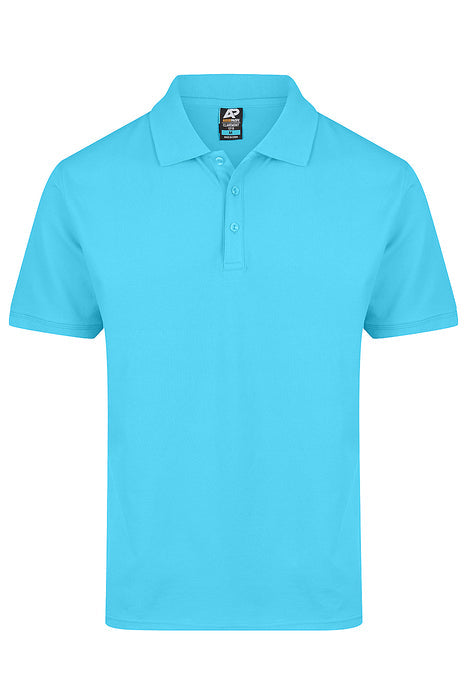 Claremont Mens Polos - CYAN