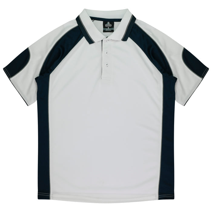 Murray Kids Polos - WHITE/NAVY