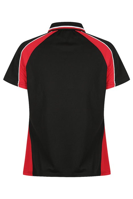 Panorama Lady Polos - BLACK/RED/WHITE