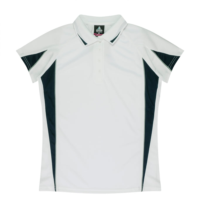 Eureka Lady Polos - WHITE/NAVY