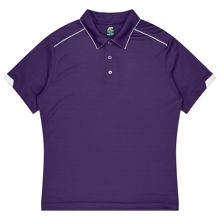 Currumbin Kids Polos - PURPLE/WHITE