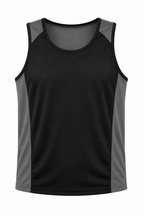 Premier Mens Singlets - BLACK/ASHE