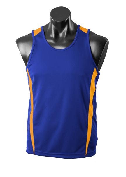 Eureka Kids Singlets - ROYAL/GOLD