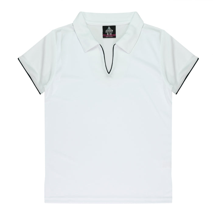 Yarra Lady Polos - WHITE/NAVY