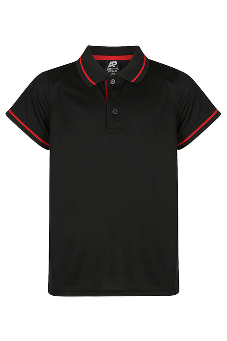 Cottesloe Kids Polos - BLACK/RED