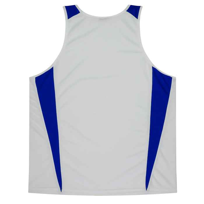 Eureka Kids Singlets - WHITE/ROYAL