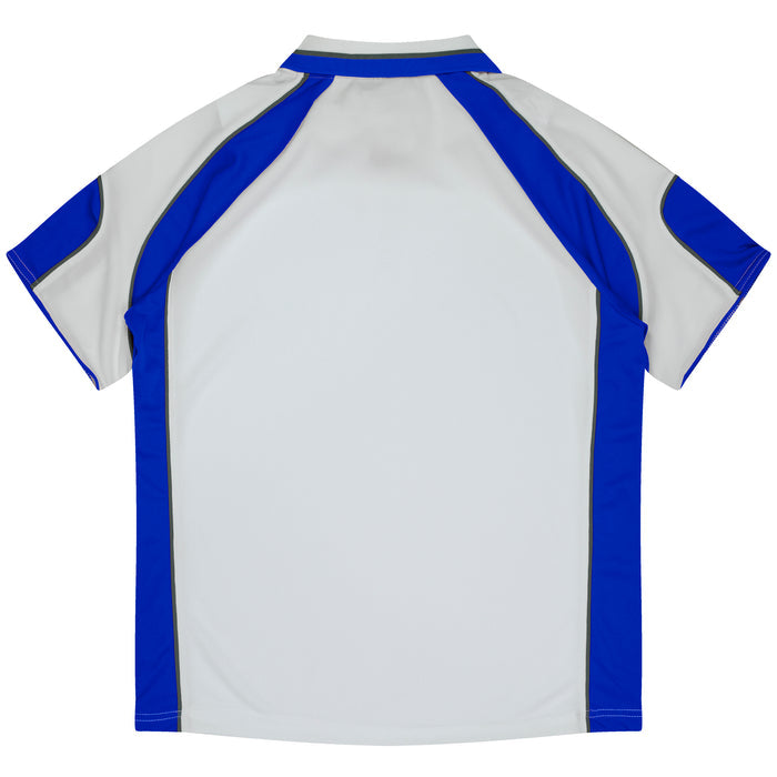 Murray Kids Polos - WHITE/ROYAL