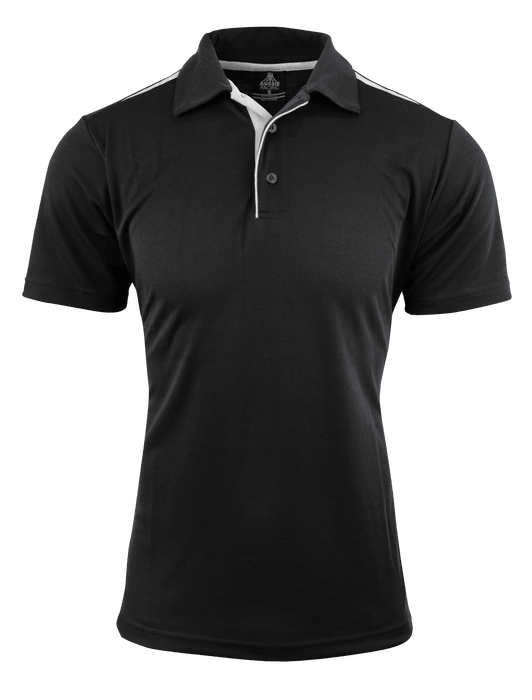 Paterson Mens Polos - BLACK/WHITE