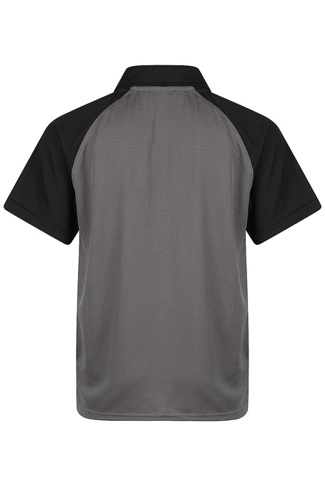 Manly Kids Polos - CHARCOAL/BLACK