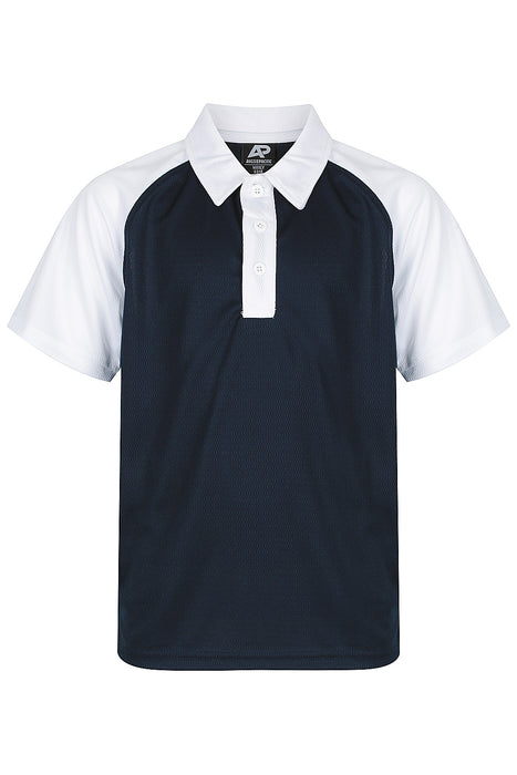 Manly Kids Polos - NAVY/WHITE