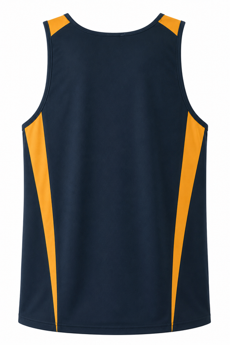 Eureka Mens Singlets - NAVY/GOLD