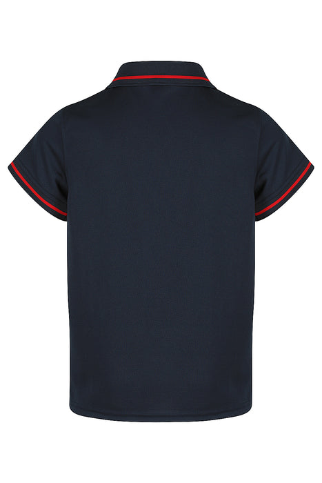 Cottesloe Kids Polos - NAVY/RED