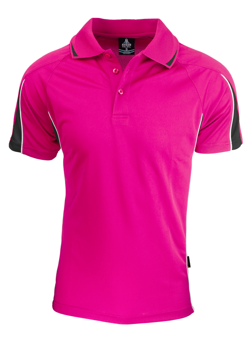 Eureka Mens Polos - PINK/BLACK