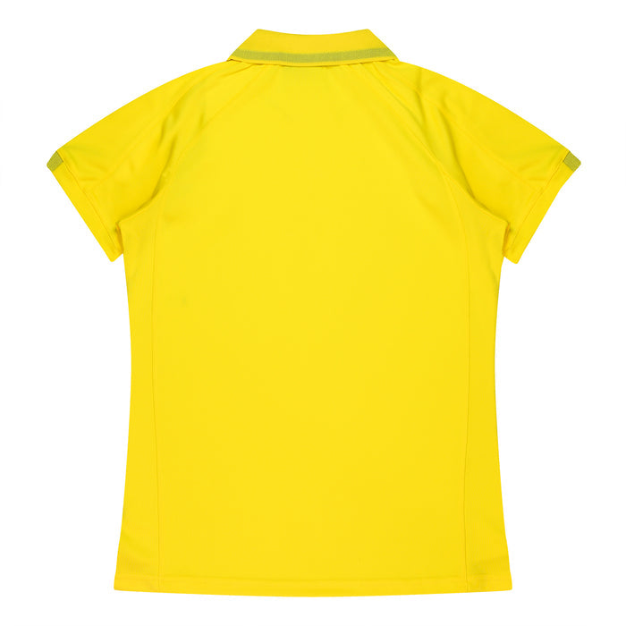 Flinders Lady Polos - CANARY/BLACK