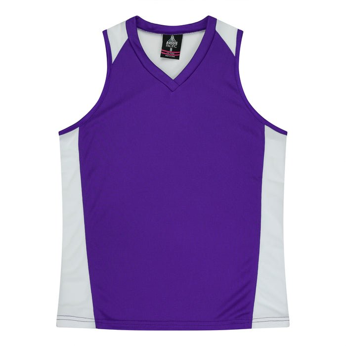 Premier Lady Singlets - PURPLE/WHITE