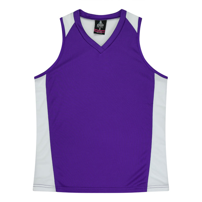 Premier Lady Singlets - PURPLE/WHITE