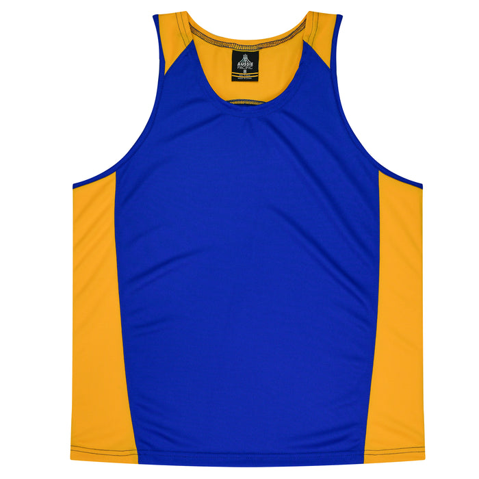 Premier Kids Singlets - ROYAL/GOLD