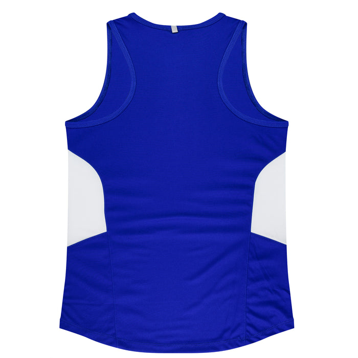 Tasman Lady Singlets - ROYAL/WHITE