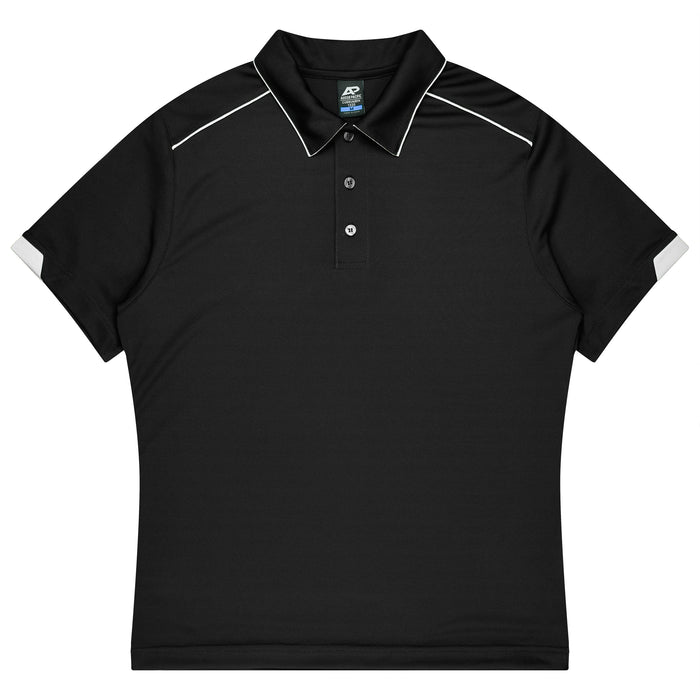 Currumbin Kids Polos - BLACK/WHITE
