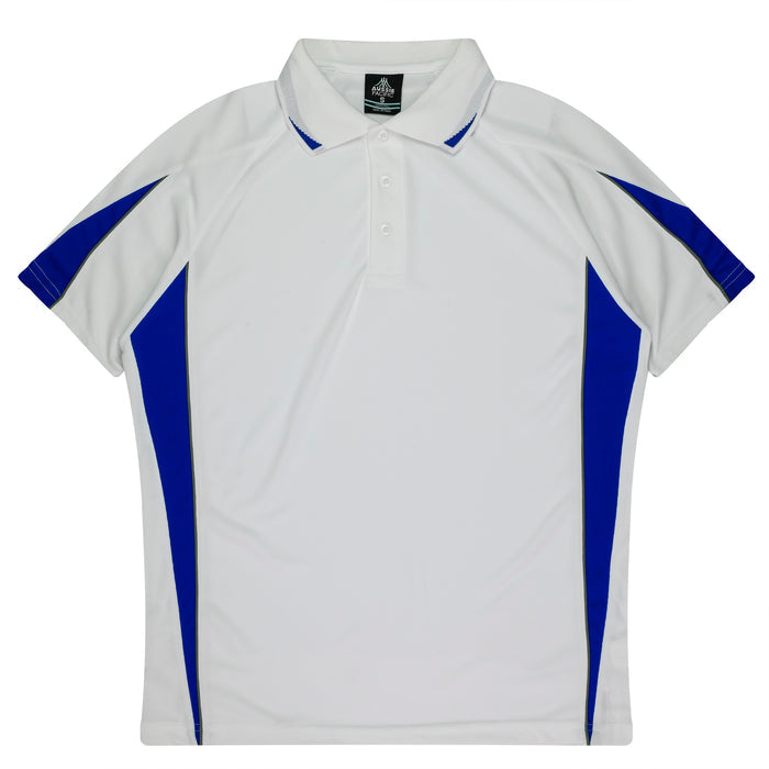 Eureka Kids Polos - WHITE/ROYAL