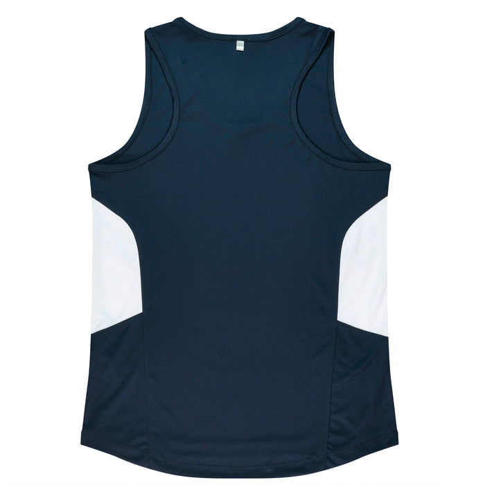 Tasman Lady Singlets - NAVY/WHITE