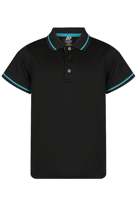 Cottesloe Kids Polos - BLACK/TEAL