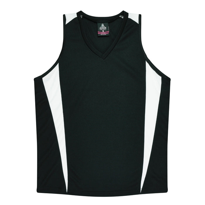 Eureka Lady Singlets - BLACK/WHITE