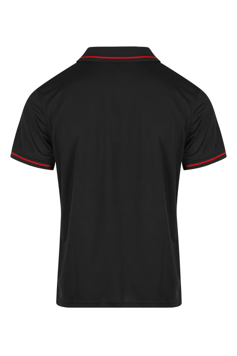 Cottesloe Mens Polos - BLACK/RED