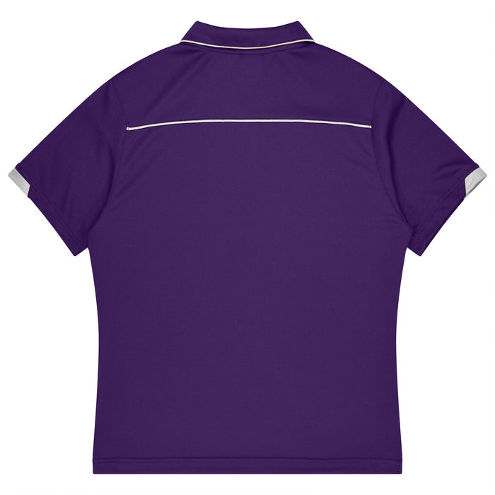 Currumbin Kids Polos - PURPLE/WHITE