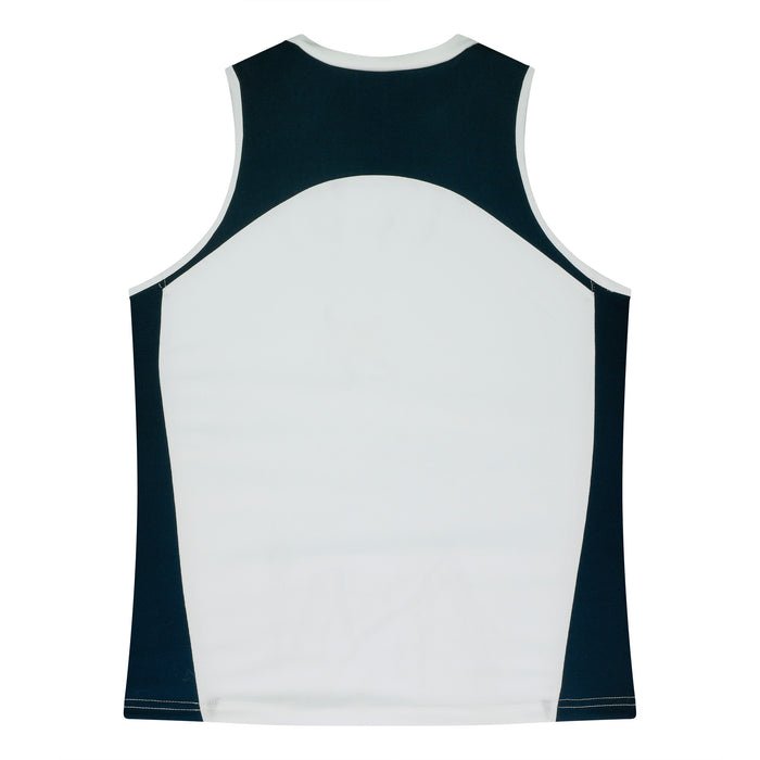 Premier Lady Singlets - WHITE/NAVY