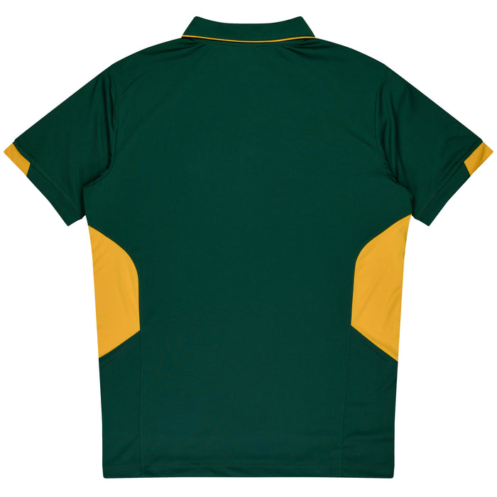 Tasman Kids Polos - BOTTLE/GOLD