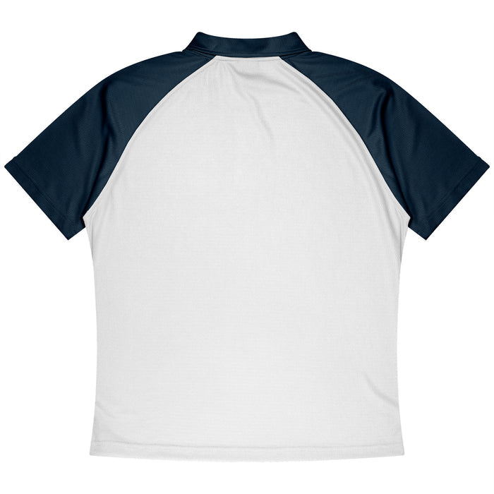 Manly Mens Polos - WHITE/NAVY