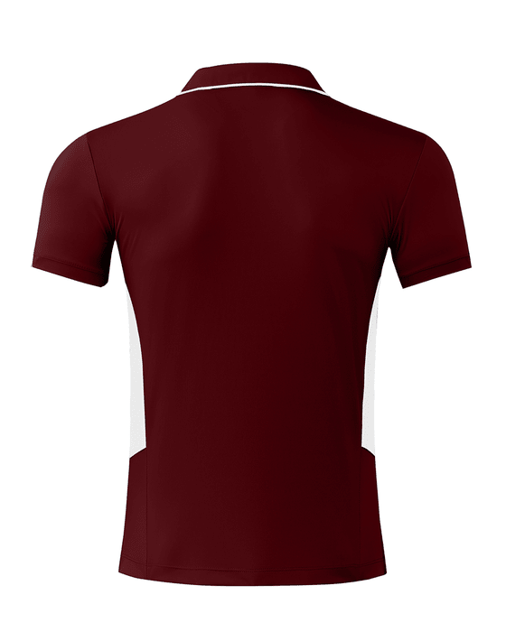 Tasman Mens Polos - MAROON/WHITE