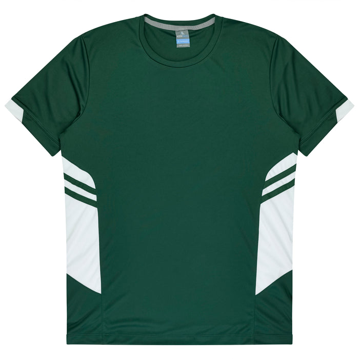 Tasman Mens Tees - BOTTLE/WHITE