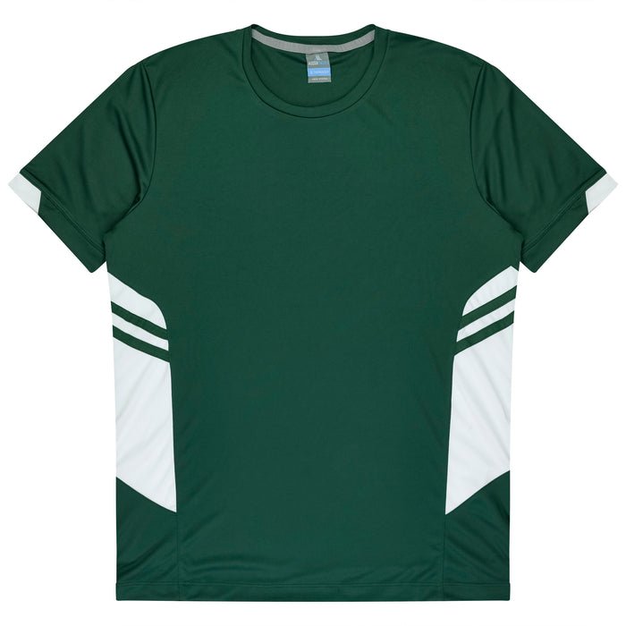 Tasman Mens Tees - BOTTLE/WHITE