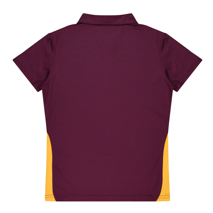 Paterson Lady Polos - MAROON/GOLD