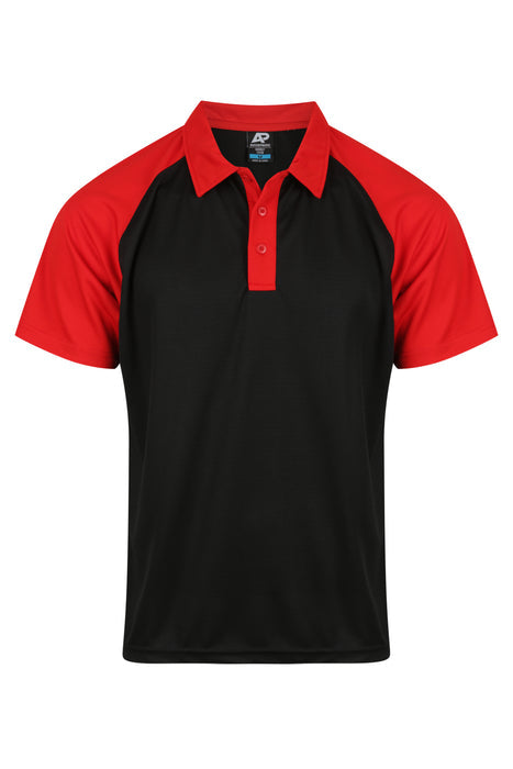 Manly Mens Polos - BLACK/RED