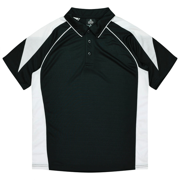 Premier Kids Polos - BLACK/WHITE