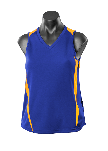 Eureka Lady Singlets - ROYAL/GOLD