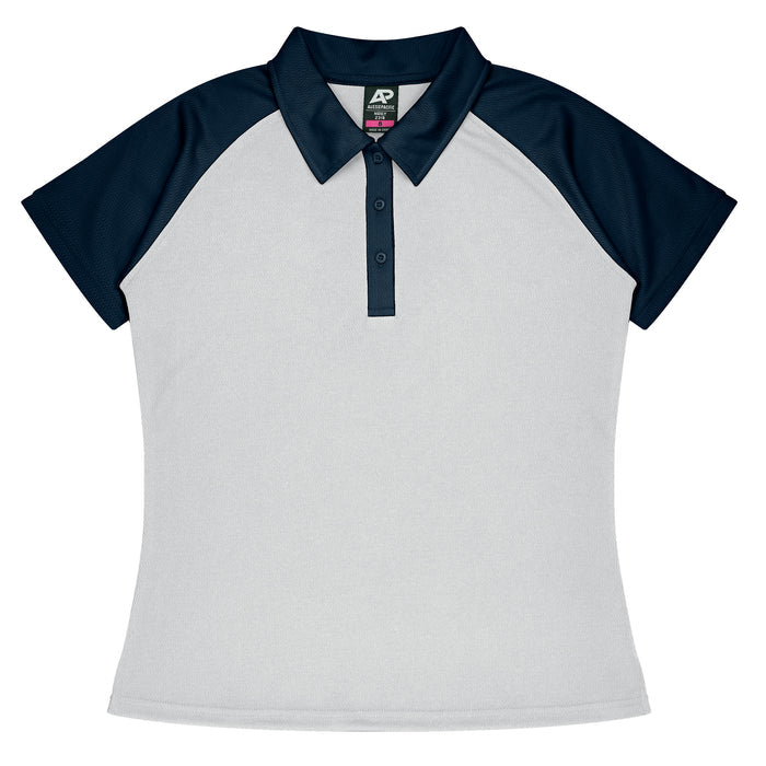 Manly Lady Polos - WHITE/NAVY