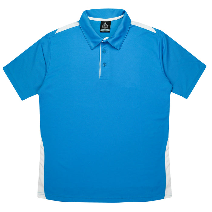 Paterson Kids Polos - PACIFIC BLUE/WHITE