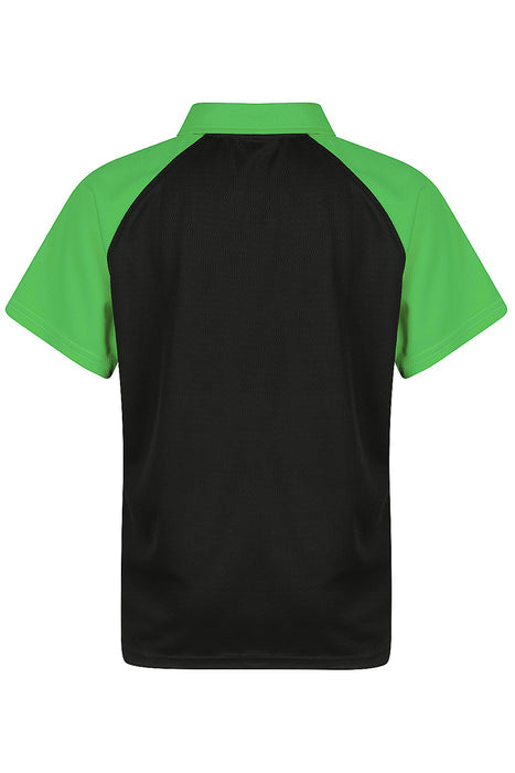 Manly Kids Polos - BLACK/KAWA GREEN