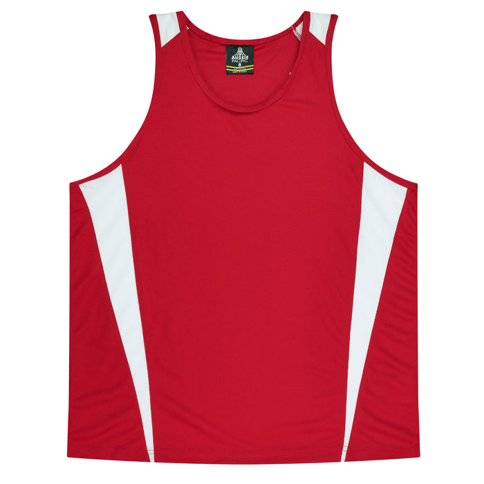 Eureka Kids Singlets - RED/WHITE
